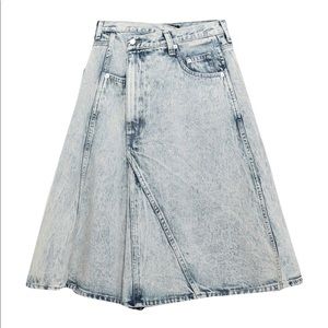 Proenza Schouler asymmetrical washed denim skirt